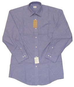 新品　綿100%エンドオンエンド セミワイドシャツ LT.Blue 15(38)