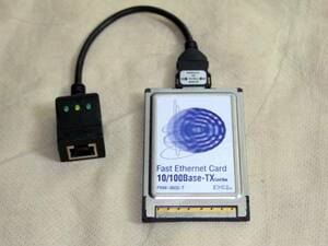 PLANEX●Fast Ethernet PC Card●FNW-3602-T●専用アダプタ付き