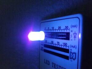 5mm.LED 紫 パープル100発&12V用抵抗