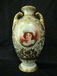  price decline! beautiful goods!...1891 Old Noritake . woman portrait vase 