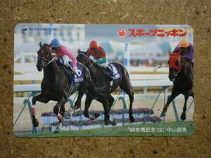 I761* sport Nippon Sakura Laurel horse racing telephone card 