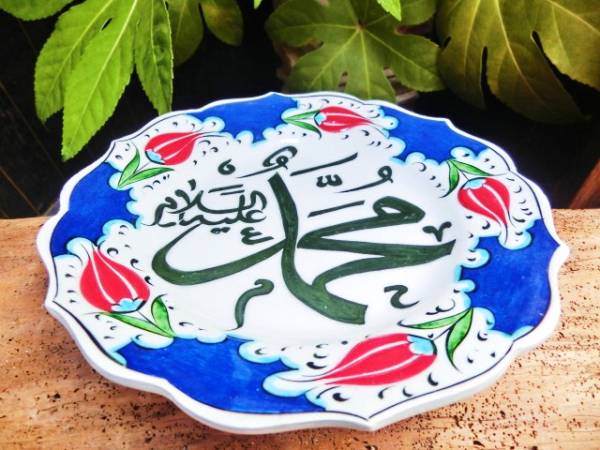 1 item [conditional free shipping] ☆Turkish pottery ceramic hand-painted handmade plate M (18cm)⑪, Western tableware, plate, dish, bread plate