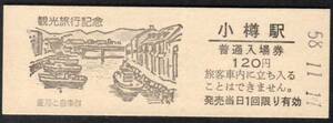 観光記念（小樽駅１２０円）運河と倉庫群