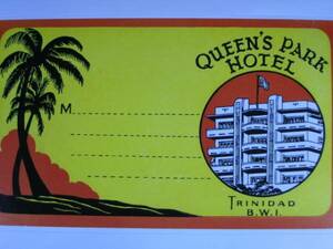 ▽▼61301▼▽＜LE*トラベルステッカー＞SUNNY CLIMES*QUEEN'S PARK HOTEL TRINIDAD