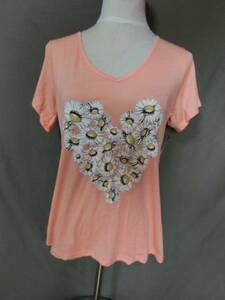 USA buy Volcom [VOLCOM] floral print print V neck T US M orange 