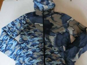 USA購入【VOLCOM】インナーメッシュ青迷彩系柄フード付 JKT US S