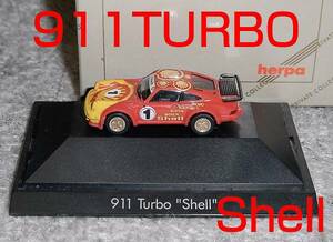 herpa 1/87 ポルシェ911 ターボ シェル赤黄 PORSCHE TURBO Shell