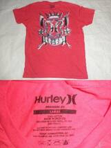 ◆USA購入 ハーレー【Hurley】PREMIUM FIT プリントT US L RED◆_画像2