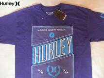 USA購入 サーフ系【Hurley】Classic FitプリントT US L パープル_画像1