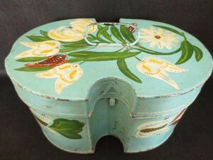  America * античный швейные инструменты коробка шкатулка для швейных принадлежностей жестяная банка 