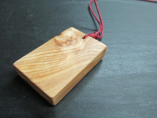 Kiso Hinoki burl wax finish pendant:c, Handmade, Accessories (for women), necklace, pendant, choker