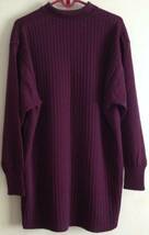 セーター　長袖　　Mサイズ　赤紫色　CHAT CHARMANT　　_画像2