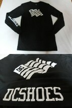 ☆USA購入 【DC SHOES】袖ロゴプリントロングＴシャツUS S BLK☆_画像2