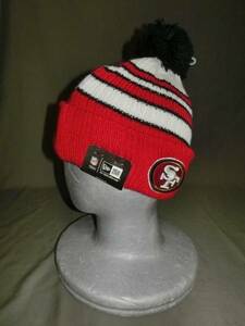 ◆USA購入 NEWERA製 NFLアメフト サンフランシスコ 49ers 【San Francisco 49ers】ロゴ刺繍ニットキャップ◆