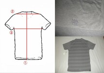 USA購入 MADE IN USA 人気ボーダー系ブランド【MATI】ワンポイント刺繍入りTシャツ US Sサイズ グレー系 新品未使用_画像3