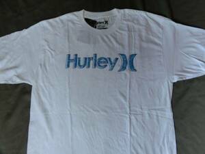 USA購入 ハーレー【Hurley】CLASSIC FIT ロゴＴ US L WHT x SAX