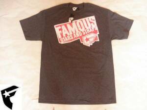 レア USA購入《FamousStars&Straps》LOGOプリントTシャツ US L灰