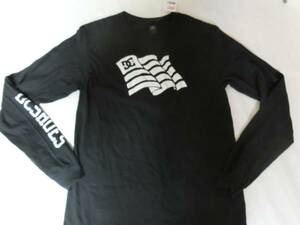 ☆USA購入 【DC SHOES】袖ロゴプリントロングＴシャツUS M BLK☆