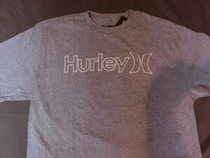 ◇Hurley◇Classic Fit シンプルなLOGOプリントTシャツ US M 灰