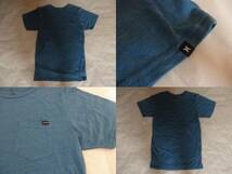 本場USA購入 サーフ系【Hurley】ハーレー シンプルなポケット付TシャツUS Sサイズ Blue系 新品未使用_画像2