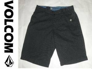 ★USA購入VOLCOM【MODERN FIT】ハーフP W29インチ黒ストライプ柄