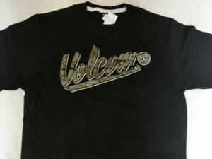 ☆USA購入 【Volcom】迷彩 筆記体ロゴプリントTシャツUS S BLK☆