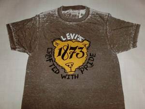 USA購入【Levi's STRAUSS & CO.】茶まだら ソフト素材ロゴT US L