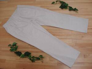  new goods unused * waist rubber cropped pants beige sample goods 