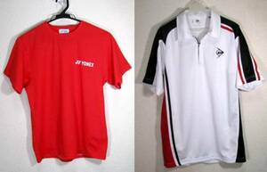 YONEX DUNLOP tennis wear tennis shirt 2 pieces set beautiful goods 