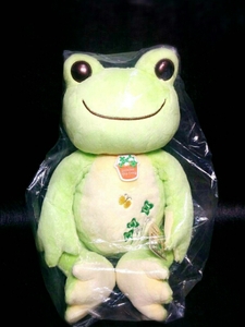 新品◆カエルのピクルス スプリングガーデン クローバーM 刺繍 グリーン かえる 蛙 ぬいぐるみ