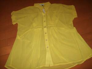  новый товар бирка быстрое решение *PROFILE дизайн рубашка * желтый 38
