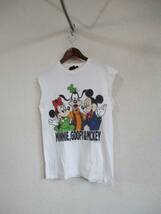 白地ディズニープリントTシャツ（USED）50116②_画像1