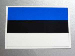 1■_エストニア国旗ステッカー Sサイズ 5x7.5cm 1枚即買■Estonia Flag sticker ヨーロッパ 耐水シール EU