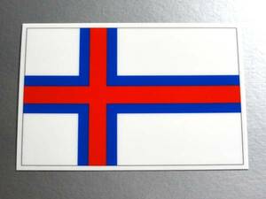 1■_フェロー諸島国旗ステッカー Sサイズ 5x7.5cm 1枚即買■Faroe Islands Flag decal sticker デンマーク領 Denmark シール■耐水 EU