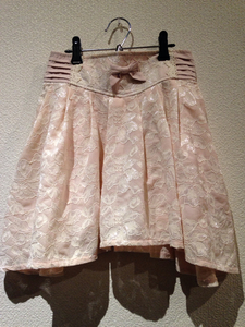 LIZ LISA リズリサ 総レース 裏地付 ミニスカート 薄ピンク 1