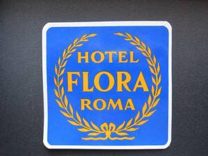  hotel label # hotel flora # Rome # sticker 