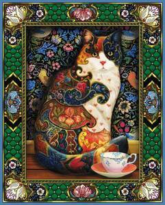 (829PZ) 1000 piece jigsaw puzzle American import *WH*pe Inte do cat The Painted Cat