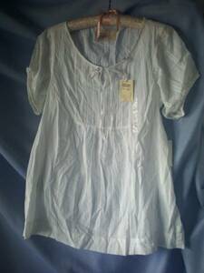 *GAP Gap short sleeves easy tunic blouse white L new goods *