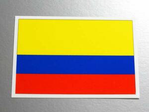■_コロンビア国旗ステッカー Sサイズ 5x7.5cm 2枚セット■Columbia Flag sticker 即買 南米 耐水シール SA