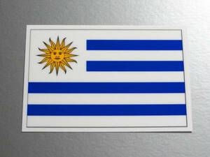 ■_ウルグアイ国旗ステッカー Sサイズ 5x7.5cm 2枚セット■Uruguay Flag sticker decal 屋外耐候耐水シール SA(1