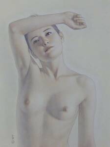Art hand Auction Сёго Такацука, Красивая женщина рисует, ветер, Из редких произведений искусства, Новый с рамкой., рисование, картина маслом, портрет