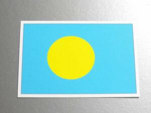 1■_パラオ国旗ステッカー Sサイズ 5x7.5cm 1枚即買■ 耐水シール Palau Flag decal OC