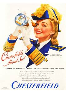 ●291F　1941年のレトロ広告 　チェスターフィールド　たばこ