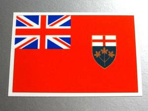 ■カナダ オンタリオ州旗ステッカー2枚set Sサイズ■耐水シール 車やスーツケースに 国旗