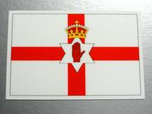 1■_北アイルランド国旗ステッカー Sサイズ 5x7.5cm 1枚即買■Northern Ireland Flag decal イギリス EU_画像1