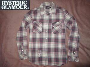  super-rare! HYSTERIC GLAMOUR Hysteric Glamour check long sleeve flannel shirt M