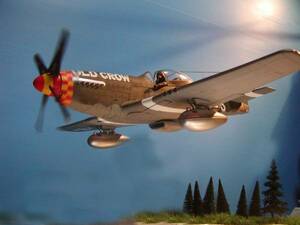  rare 1/18 P-51D C* under son large ... machine Old * black u