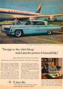 *1959 year. automobile advertisement Lincoln LINCOLN