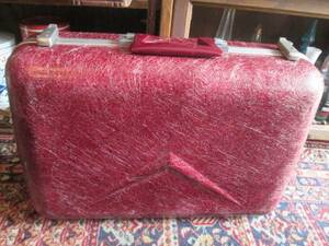  rare goods!50's~60's USA America antique fibre glass attache case / Vintage west coastal area 40's old clothes Mid-century England 