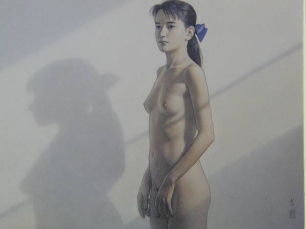 Shogo Takatsuka, Schöne Frau malt, direkt ins Morgenlicht, Aus Kunstbuchwerken, Mit Rahmen, Malerei, Ölgemälde, Porträt